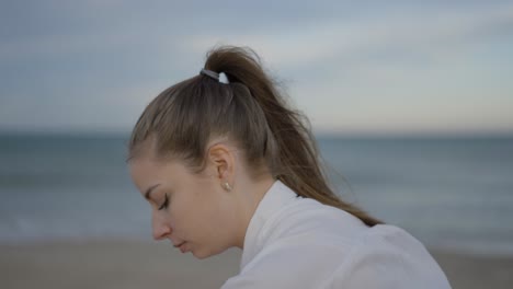 massage therapy session on the beach