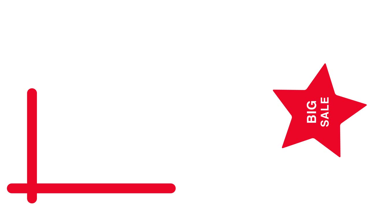 4k вертикальное видео большой продажи в плоском стиле на белом фоне.