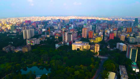 establecer parque verde disparado desarrollado parte de bangladesh edificios de la ciudad de dhaka