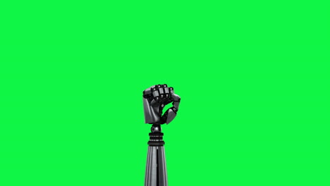 brazo de robot sobre un fondo verde