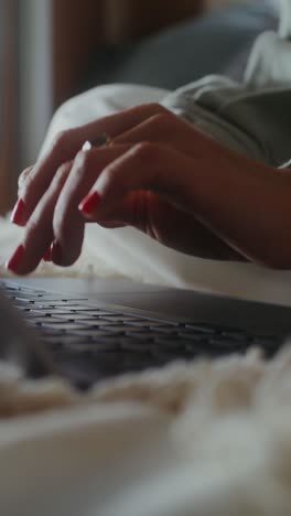 woman working on laptop