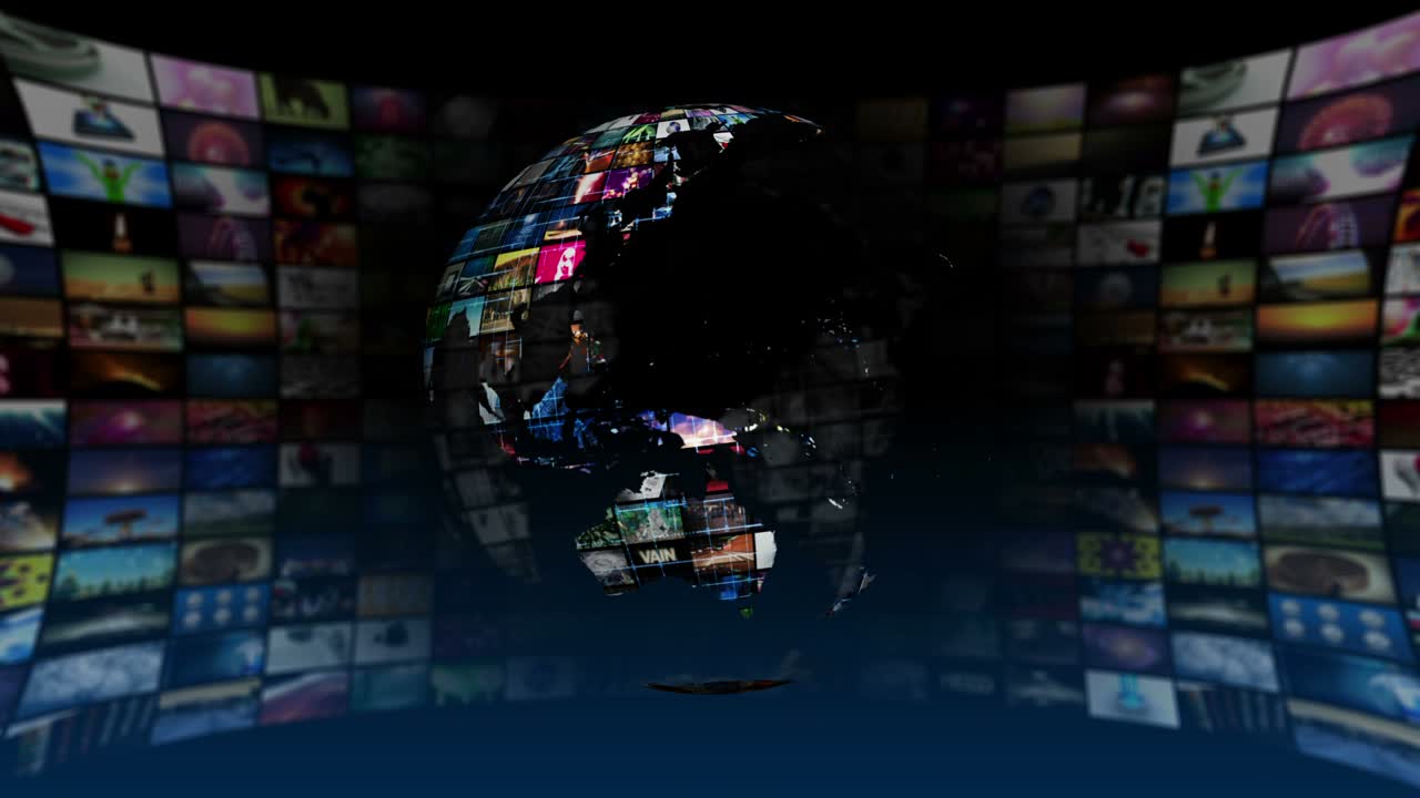 Global News Media Technology Graphics (4K Loop)