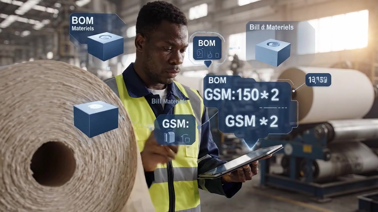 African American Worker Using AR Tablet for Material Management in Factory
