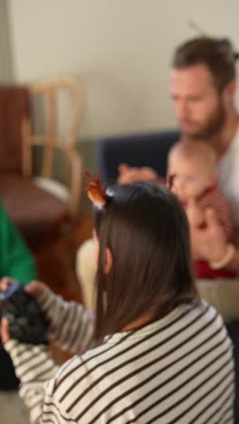 sesión de fotos de navidad en familia