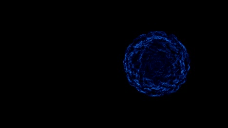 dark background with animated sphere