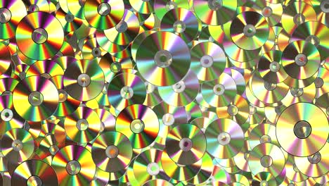 explosión de los discos cd-dvd. 4k. 3840x2160.