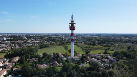 sunny day over montpellier; antenna stands tall.