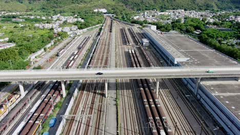 Hong-Kong-Pat-Heung-MTR-maintenance-centre,-Aerial-view