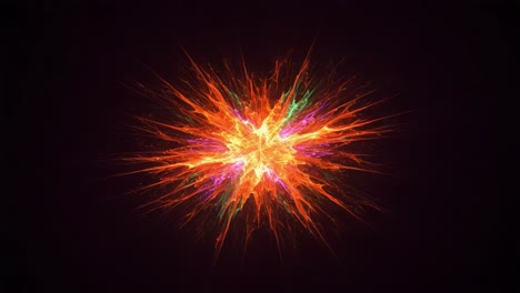 dynamic fractal patterns emanate in fiery colors: an abstract display of energy and colorful radiance in a stunning conceptual visualization