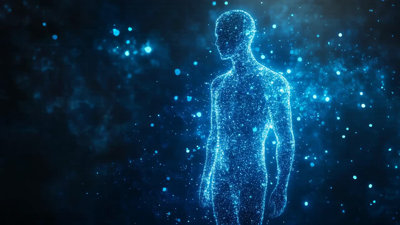 Abstract Digital Human Figure