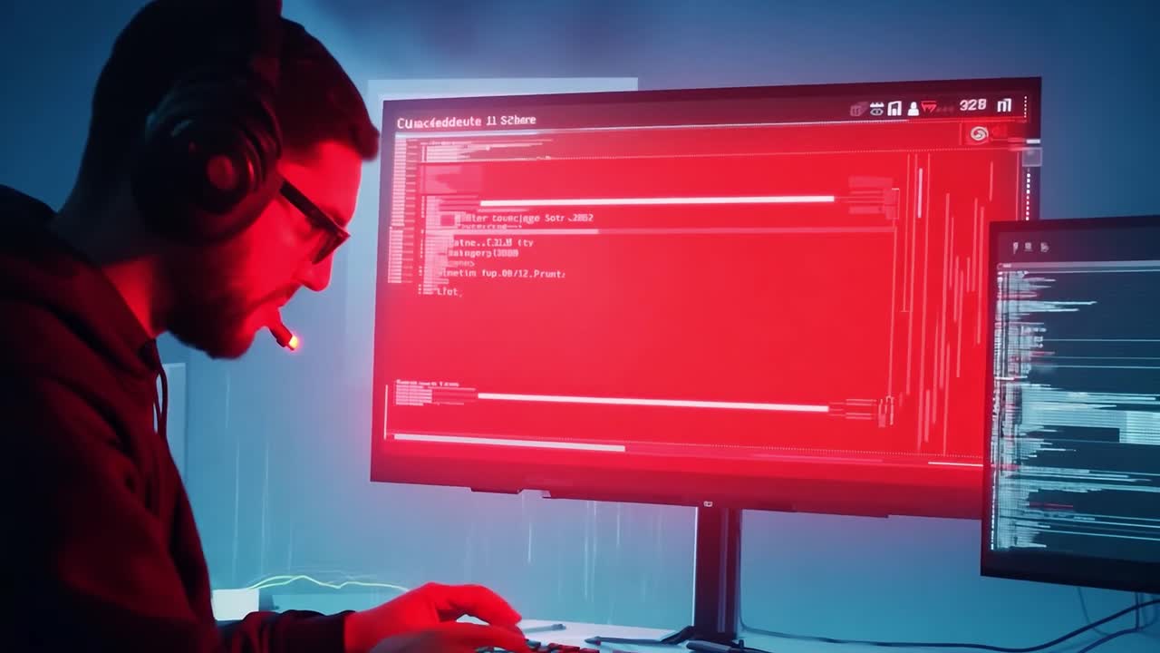 밤에 코드를 작업하는 프로그래머