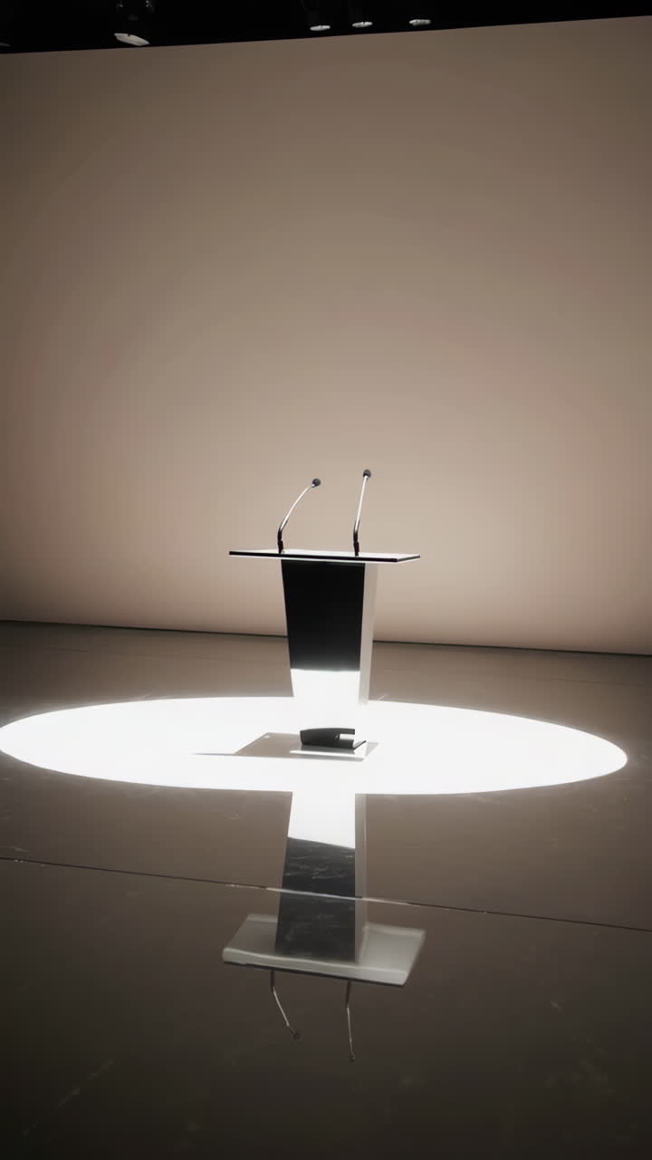 Empty Podium on Stage