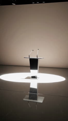 empty podium on stage