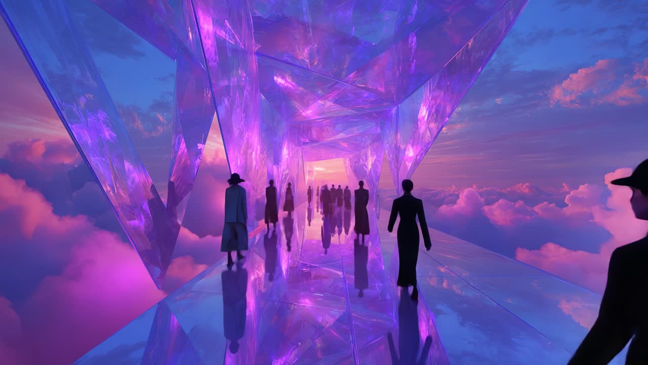 Surreal Journey Through Crystal Architecture