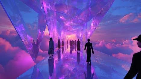Surreal Journey Through Crystal Architecture