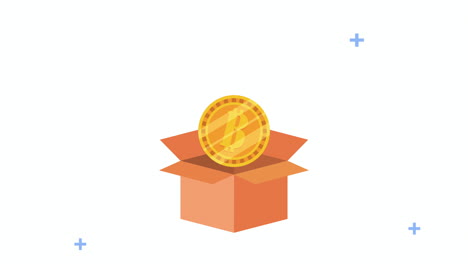 동전, 돈, 달러를 담은 상자