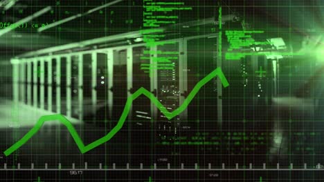 Animación-Del-Procesamiento-De-Datos-Y-Diagrama-Sobre-La-Sala-De-Servidores