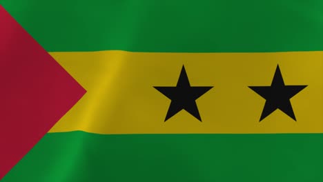 sao tome and principe waving flag animation 4k moving wallpaper background