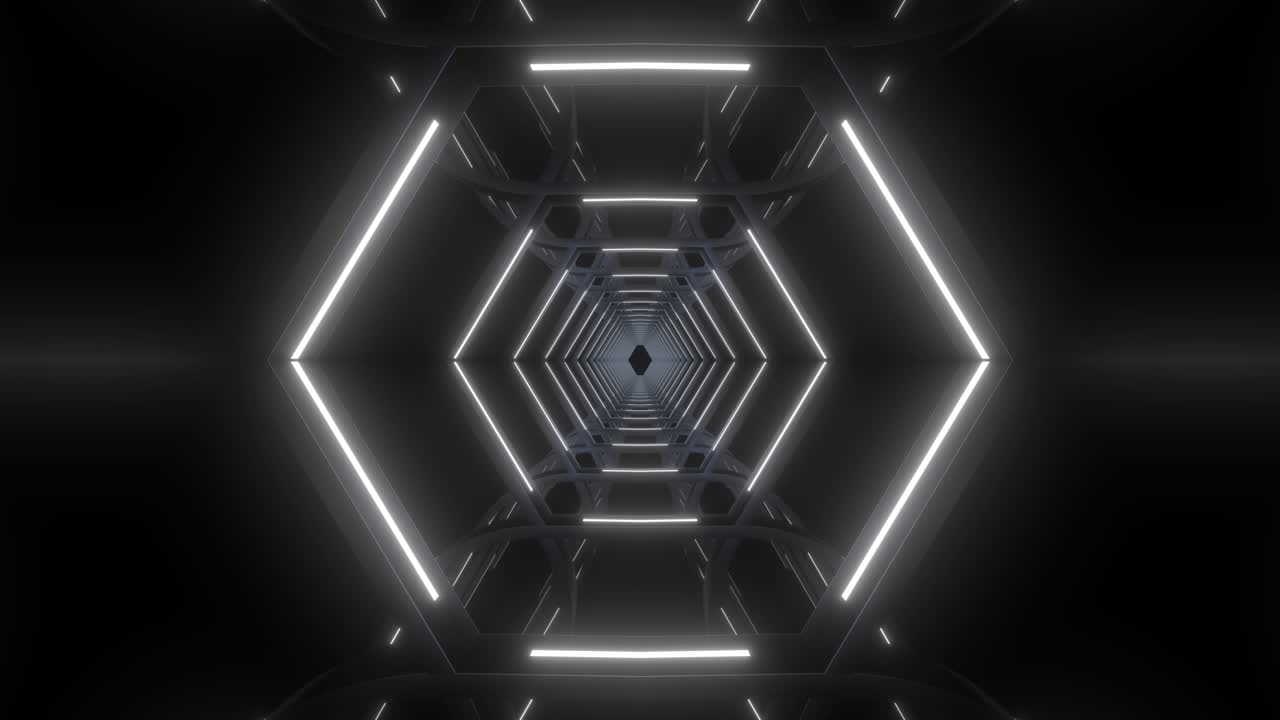 túnel de neón abstracto y futurista