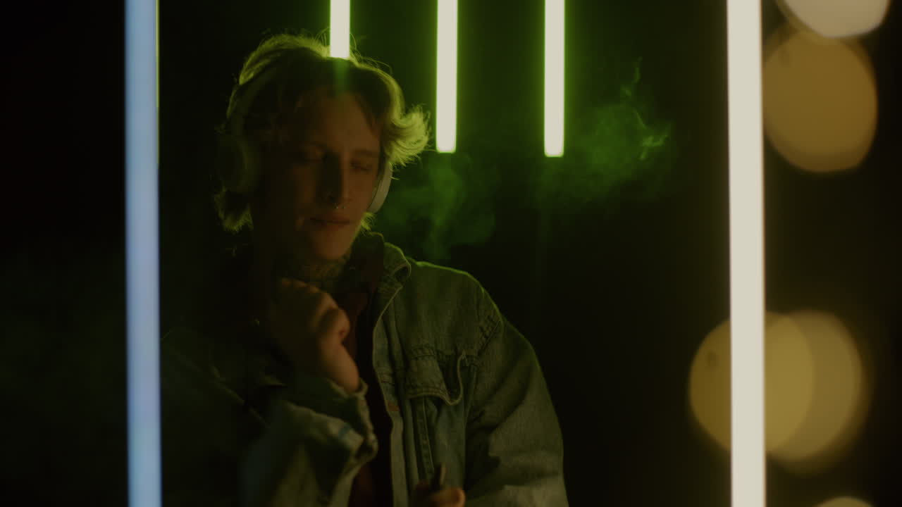 Nightclub Scene with Person Dancing