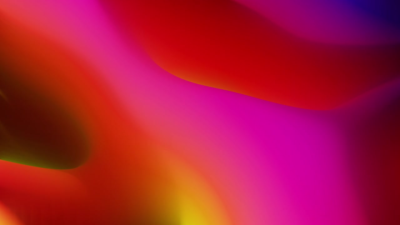 4k seamless loop with abstract fluid red blue yellow gradients, inner glow wavy surface. Beautiful color gradients as abstract liquid background, smooth animation. 3d in flat pleasant modern style 1