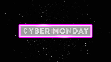 Cyber-Monday-with-neon-squares-and-glitters-in-galaxy