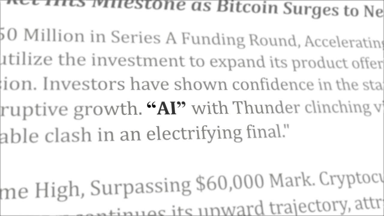 AI news headline in different articles