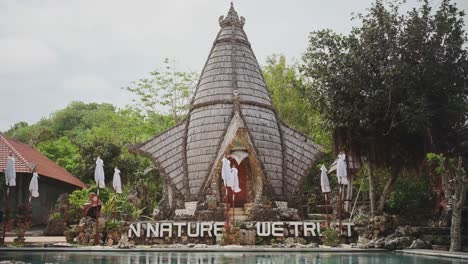 amazing balinese style hut resort, turquoise pool