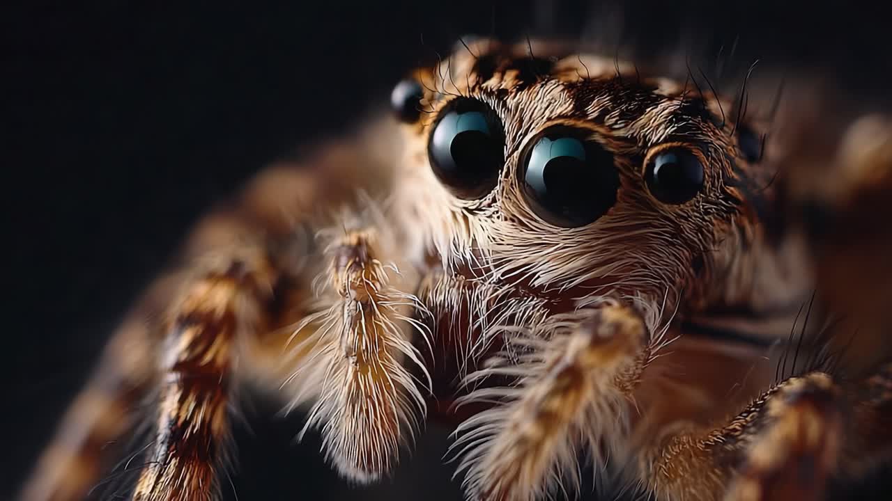 Incredible Close-Up of a Spider Showcasing Its Detailed Anatomy and Fascinating Texture, Highlighting Nature's Intricacies and Adaptations in a Stunning Way