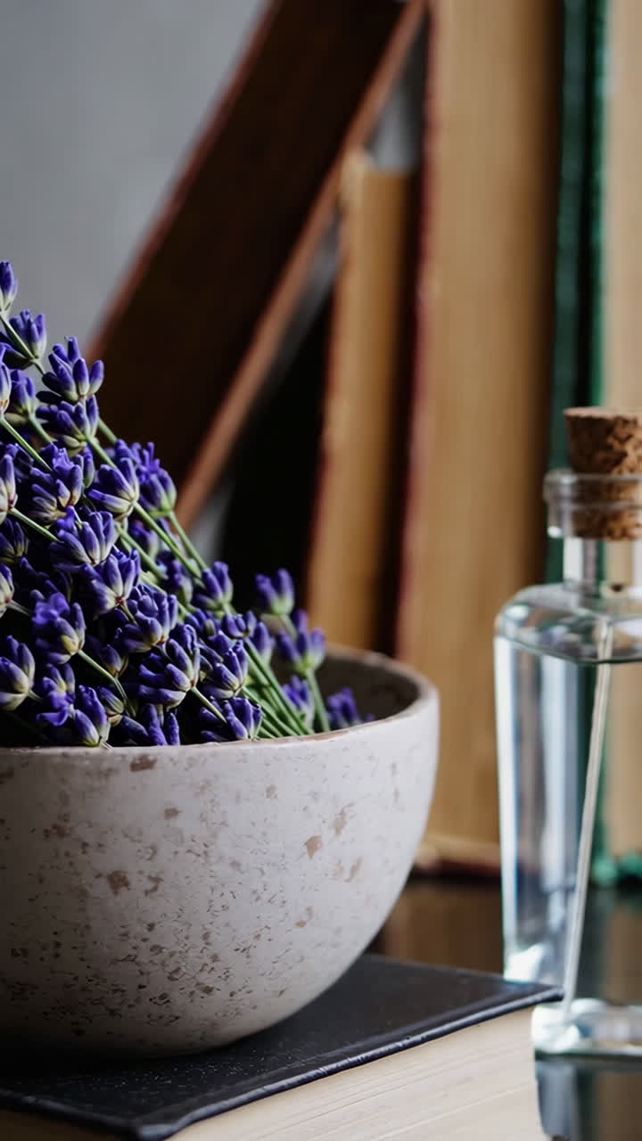 Lavender Bouquet on Books