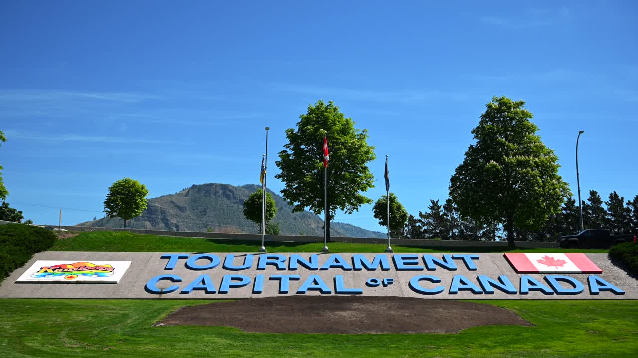A Visual Journey: The North Shore's Steady Shot of Kamloops' Tournament Capital of Canada Sign