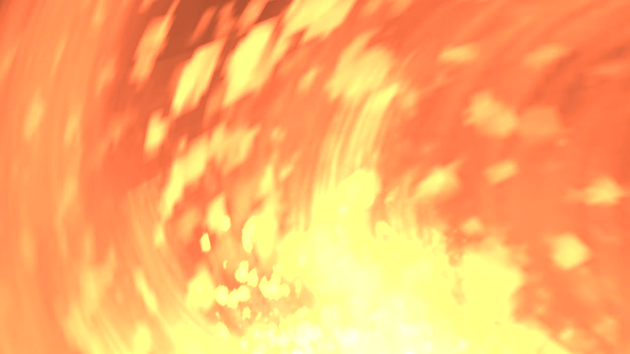 화산 안에서 폭발하는 용암과 불꽃