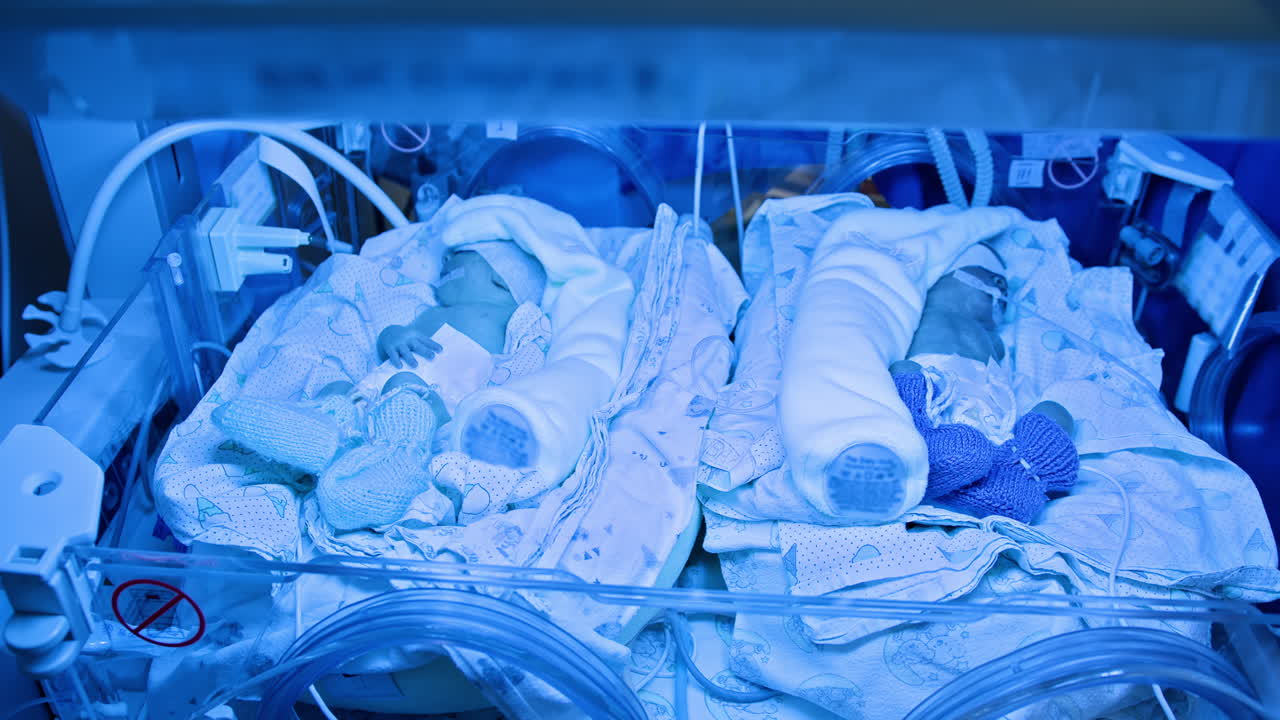 Premature Twins in Incubators