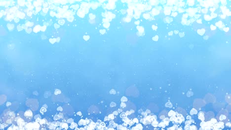 hearts frame on blue background. abstract valentines day card.
