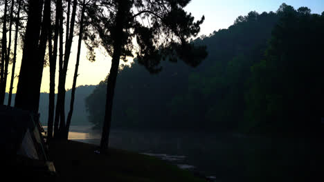 Morning-sunrise-at-Pang-Oung,-Mae-Hong-Son-Thailand