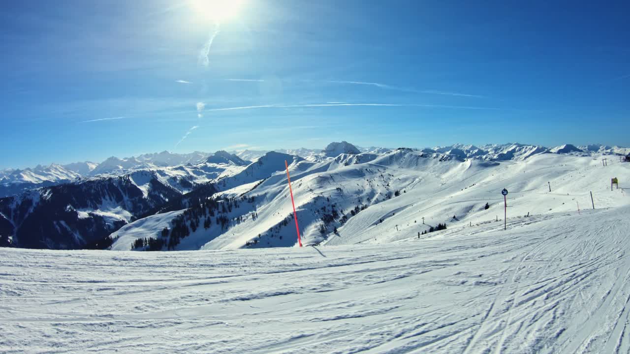 Stunning Views from a Ski Resort in the Alps