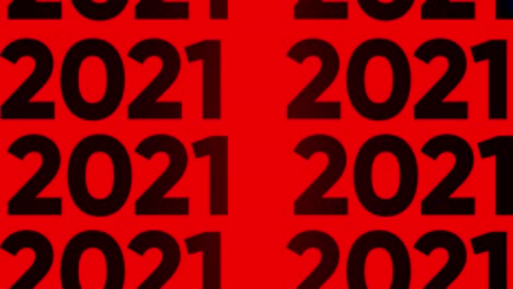 2021 pattern on red background