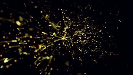 gold particles background. loop