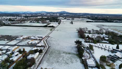 drone flyover rangiora after snow storm