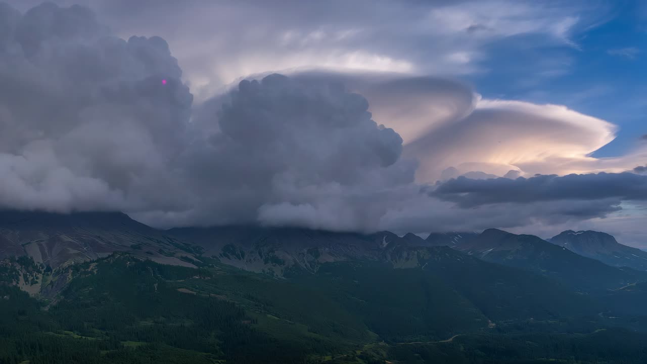 Scenic Mountain Landscape with Dramatic Clouds