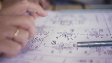 architect reviewing house plans