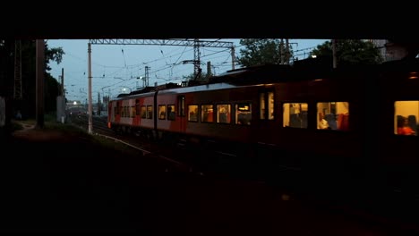 night train at station