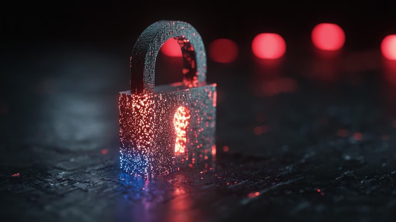 A Glowing Digital Lock: Exploring the Importance of Security in the Modern Age, Highlighting Cyber Protection, Data Safety, and the Significance of Securing Personal Information