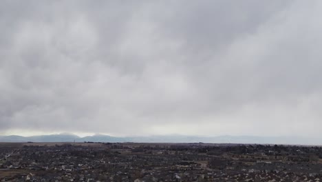 drone hyperlapse of a storm moving into greeley, colorado