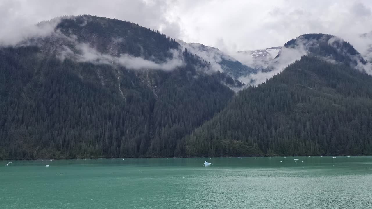 Endicott Arm Alaska - Paesaggio glaciale, acqua e montagne