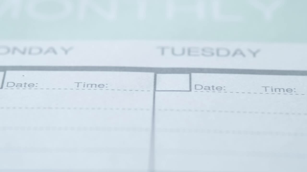 planificador semanal en blanco