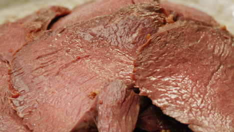 sliced cooked meat