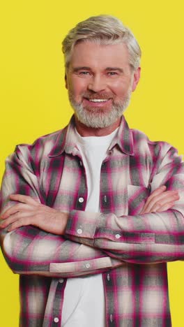 happy mature man celebrating success winning victory lottery jackpot goal achievement good news