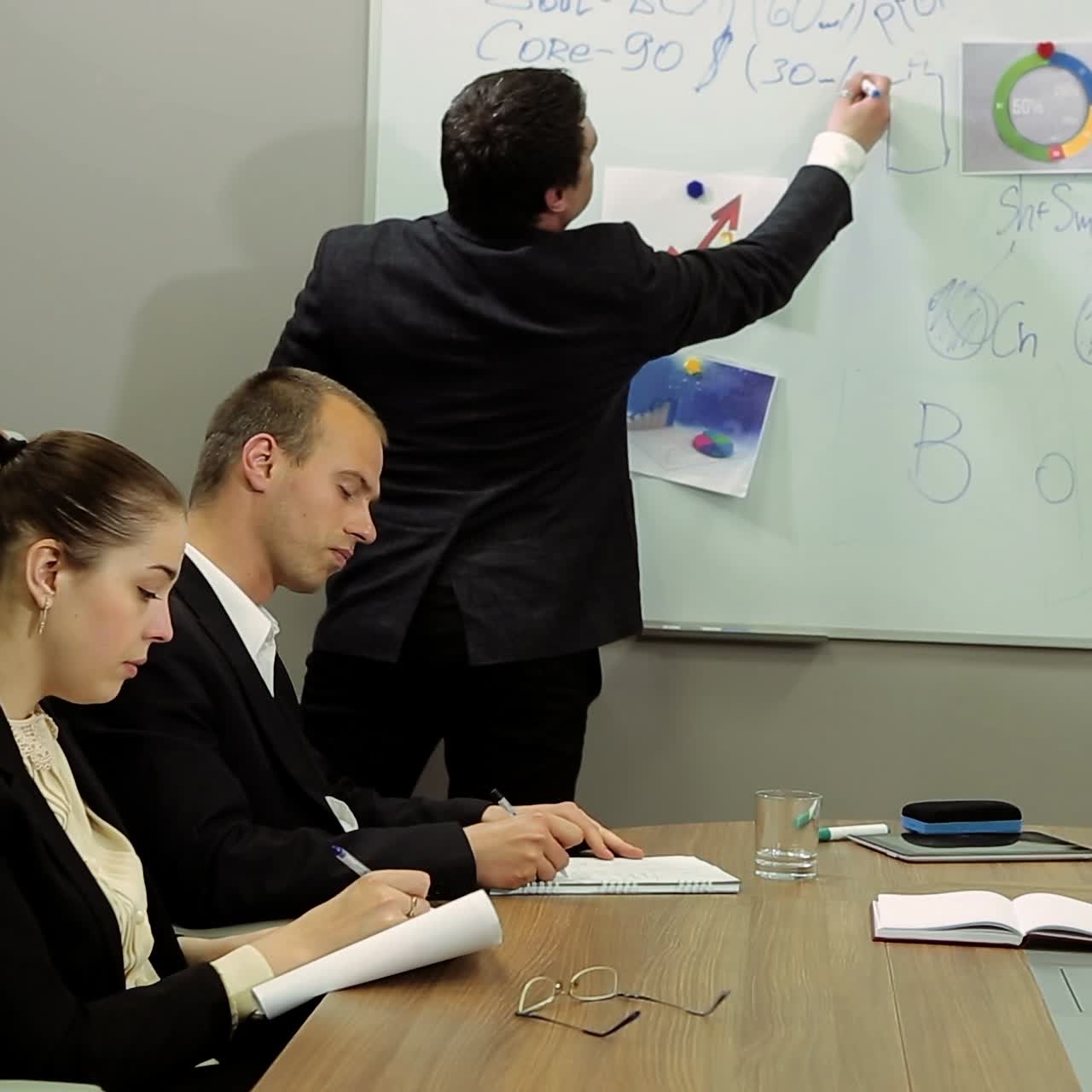 proceso de trabajo en una reunión de negocios