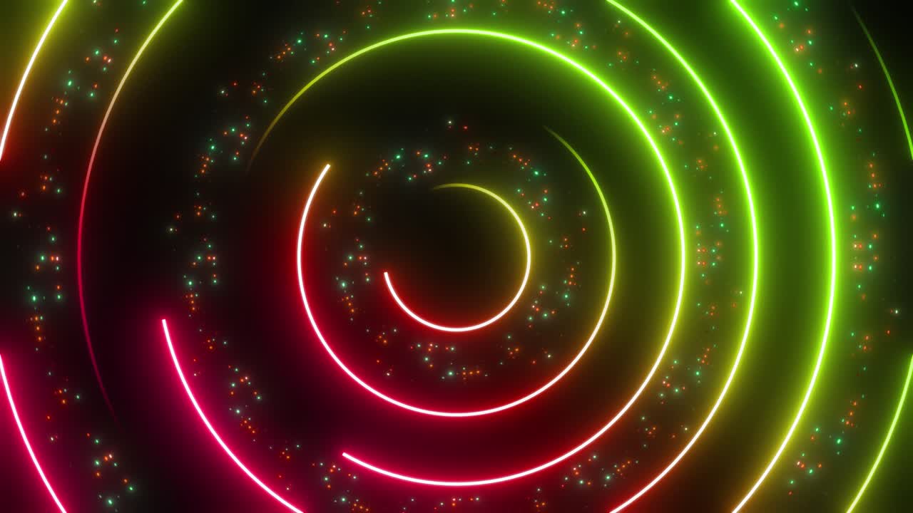 Neon Circles Background